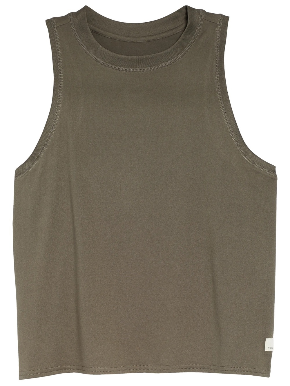 Vuori Halo Muscle Tank Top Women’s Dark Moss Green Cropped Performance Small